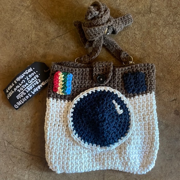 NWT Handmade crochet Instagram purse bag - Picture 1 of 6